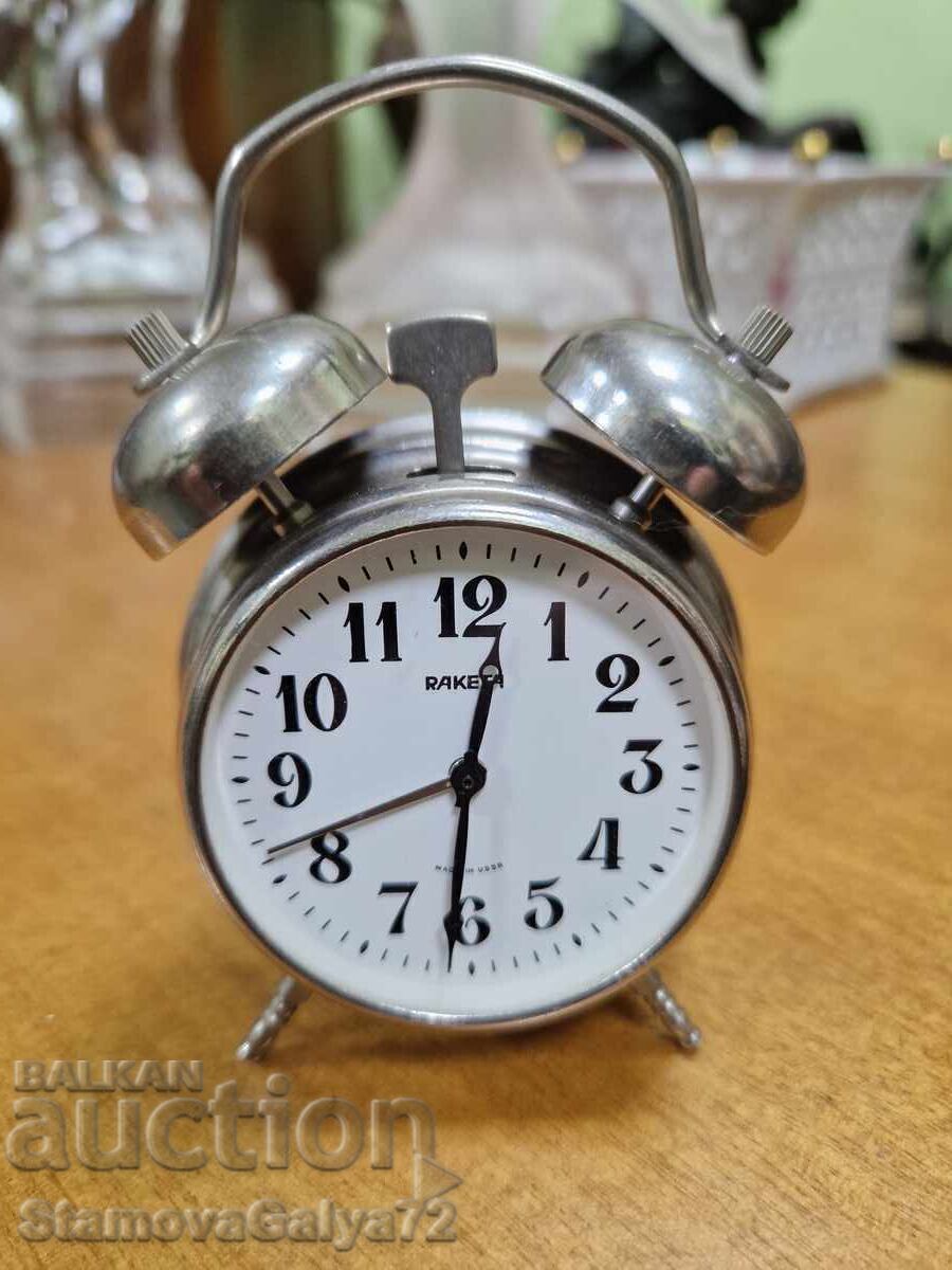 Licitație Ceas deșteptător antic Rachetă rusească rar Licitație Ceas deșteptător antic Rachetă rusească rar