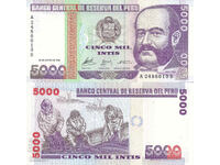 tino37- PERU - 5000 INTIS - 1988 - UNC