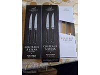 Four Sabatier steak knives, brand new