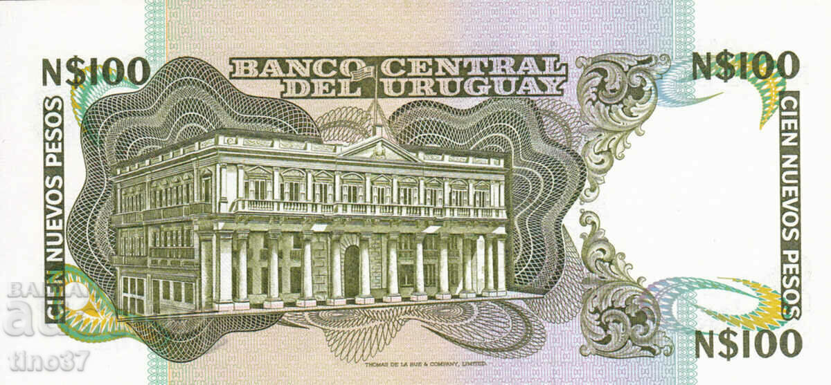 Auction  tino37- URUGUAY - 100 NEW PESOS - 1987 - UNC