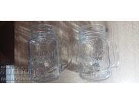 Two glass jars