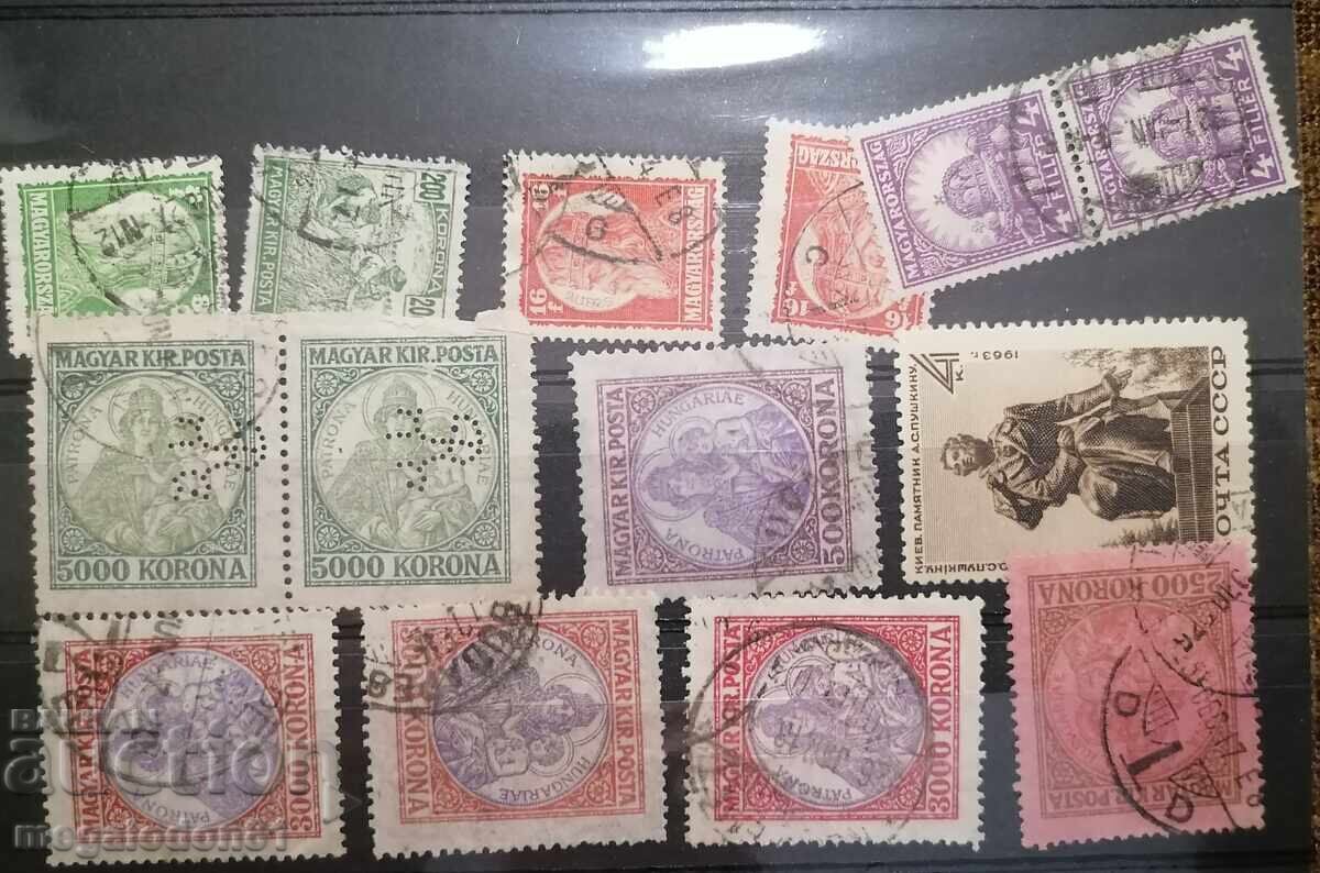 Lot of old stamps with stamp Lot of old stamps with stamp