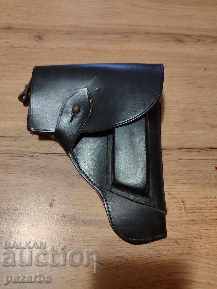 Old leather social holster