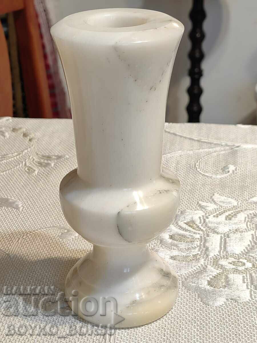 Antique Beautiful Bulgarian Sots White Marmur Vase - 5