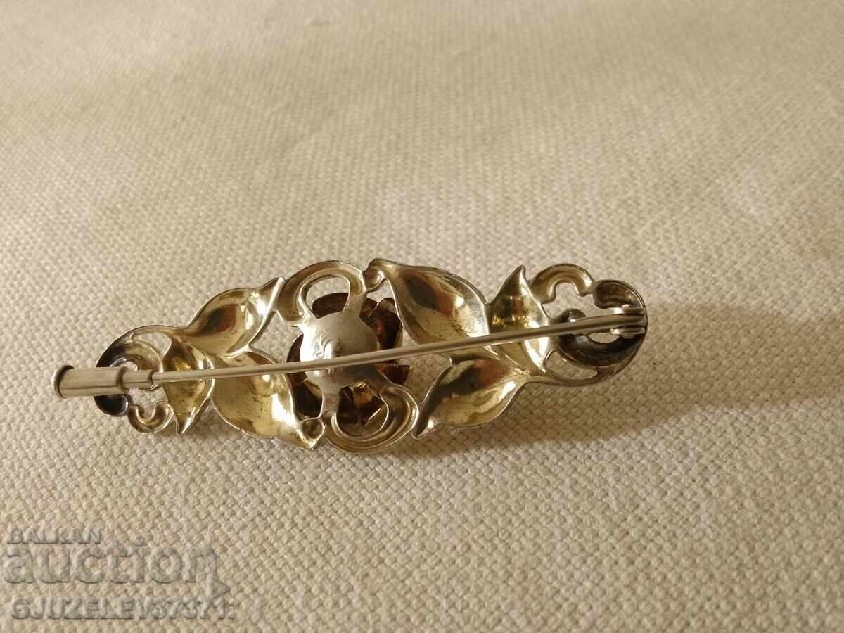 Livrarea Broșă antică franceză, argint cu umplutură de aur: Antică Livrarea Broșă antică franceză, argint cu umplutură de aur: Antică