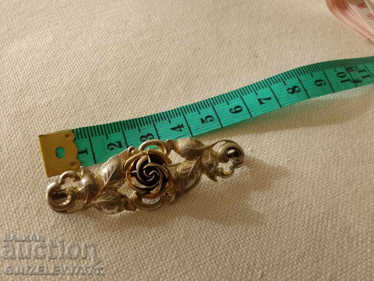 Антична френска брошка сребро със златен пълнеж: Антична изя - 5 Антична френска брошка сребро със златен пълнеж: Антична изя - 5