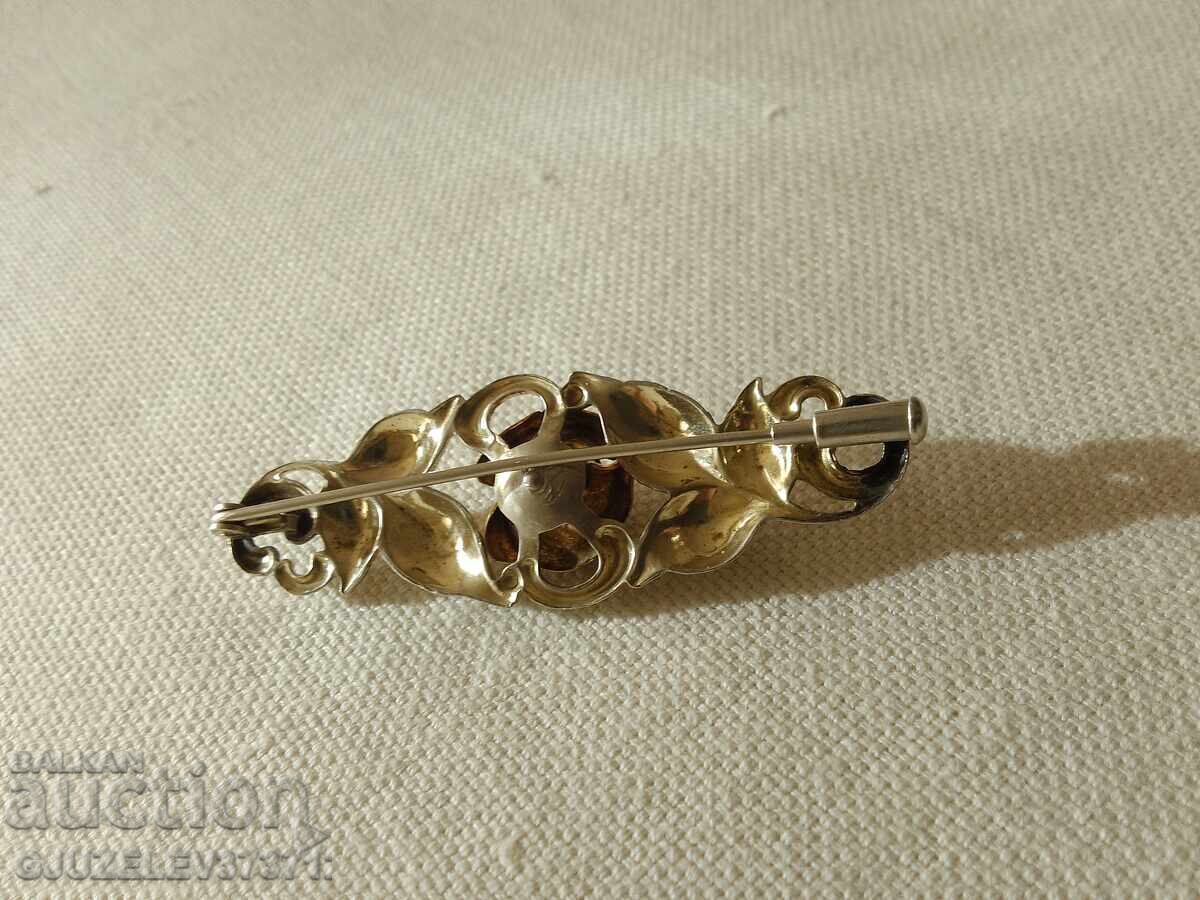 Антична френска брошка сребро със златен пълнеж: Антична изя - 6 Антична френска брошка сребро със златен пълнеж: Антична изя - 6