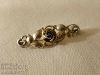 Antique French brooch silver with gold filling: Antique izya