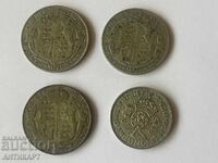 England 4 silver English coins silver 3 half crown + 1