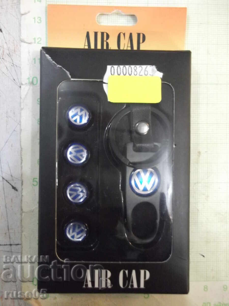 Καπάκια "Volkswagen" 4 τεμ. με κιτ βαλβίδας δακτυλίου κλειδιού