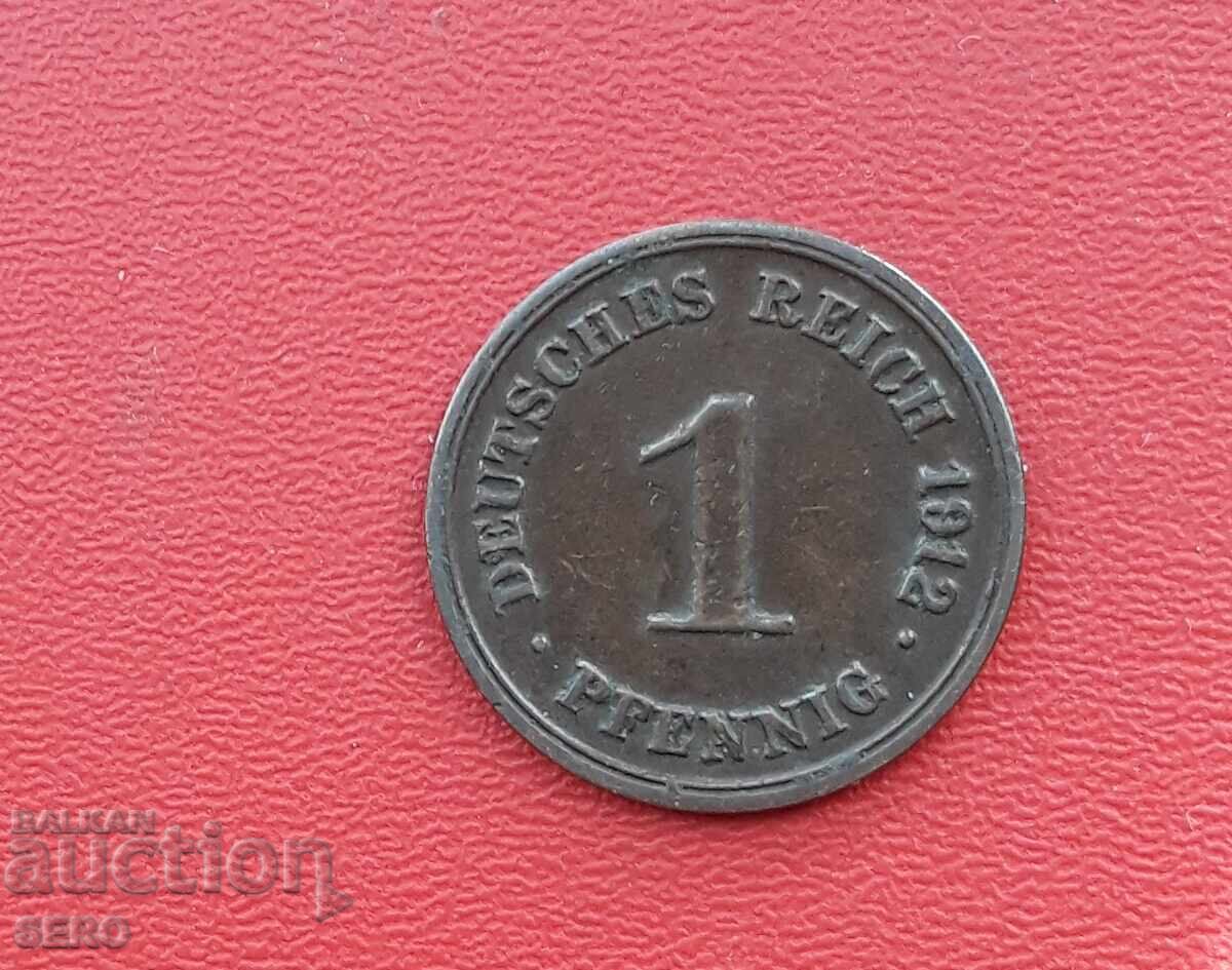 Germany-1 pfennig 1912 G-Karlsruhe