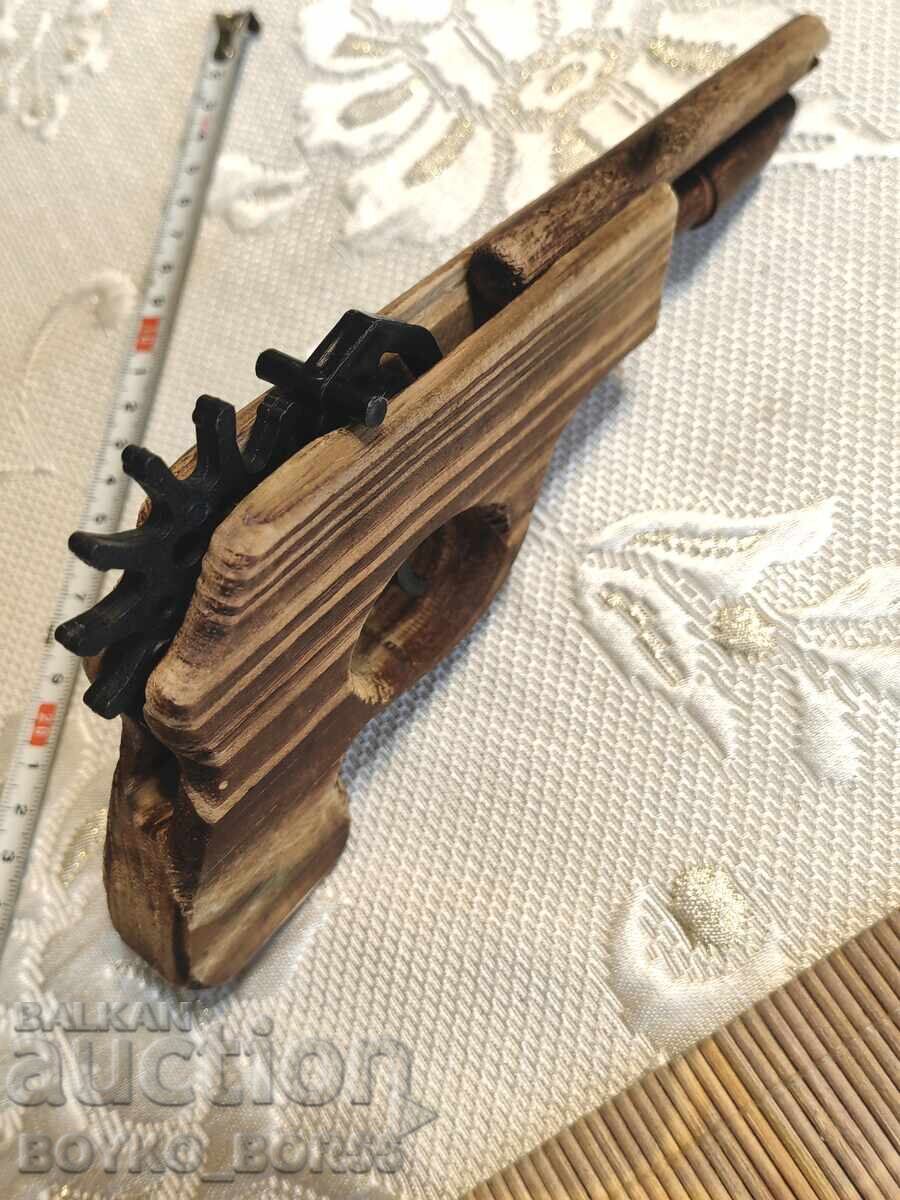 Auction Bulgarian Children's Sot Wooden Toy Gun 1970s Auction Bulgarian Children's Sot Wooden Toy Gun 1970s