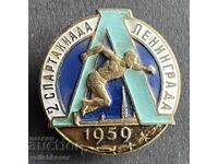 39465 USSR badge 2nd Spartakyade Leningrad enamel 1959.