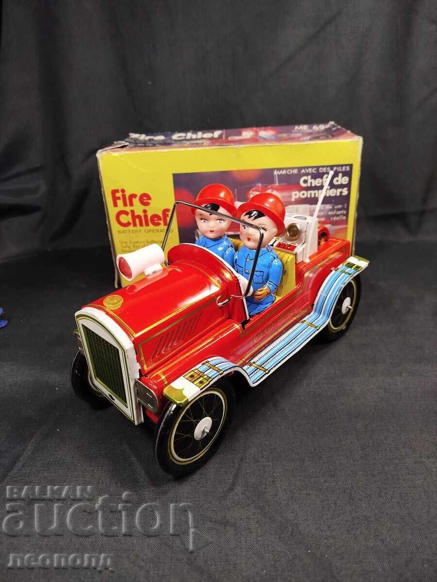 OLD RETRO SOC CHINA TIN TOY FIRE ENGINE with price 80.00 BGN | € 40.90