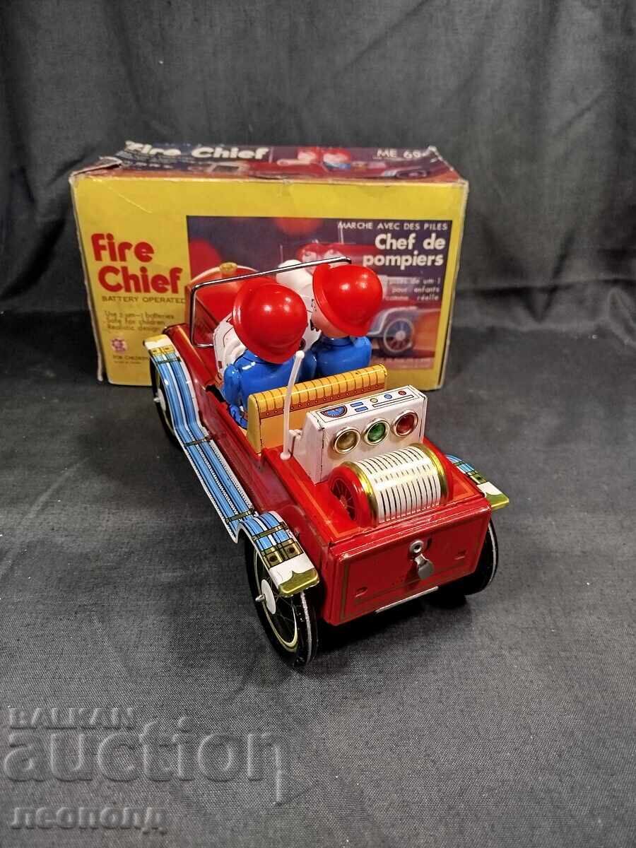 Auction  OLD RETRO SOC CHINA TIN TOY FIRE ENGINE