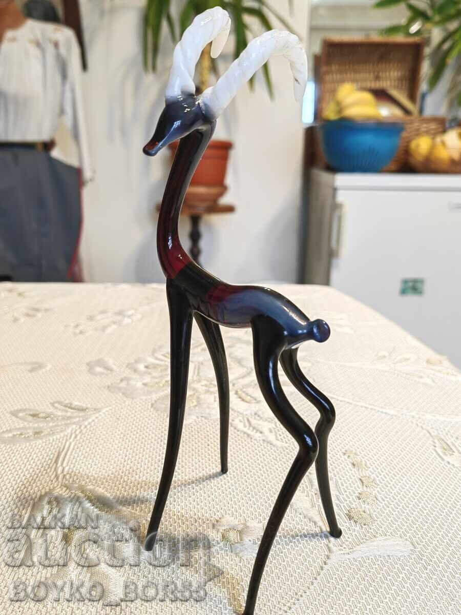 Large Original Vintage Murano Glass Figure Capricorn