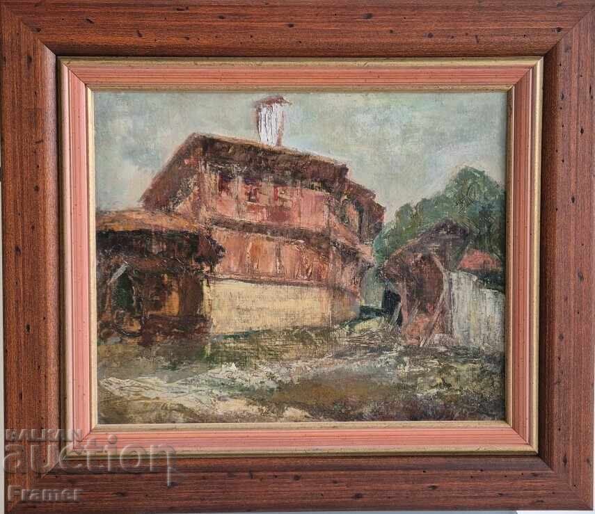 Ivan Hristov 1900-1987 Revival house painting from 1937