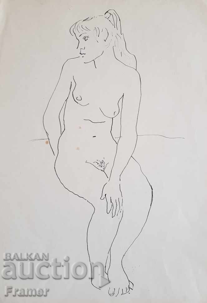 Stoyan Venev (1904-1989) Nude model from the 1970s with price 890.00 BGN | € 455.05