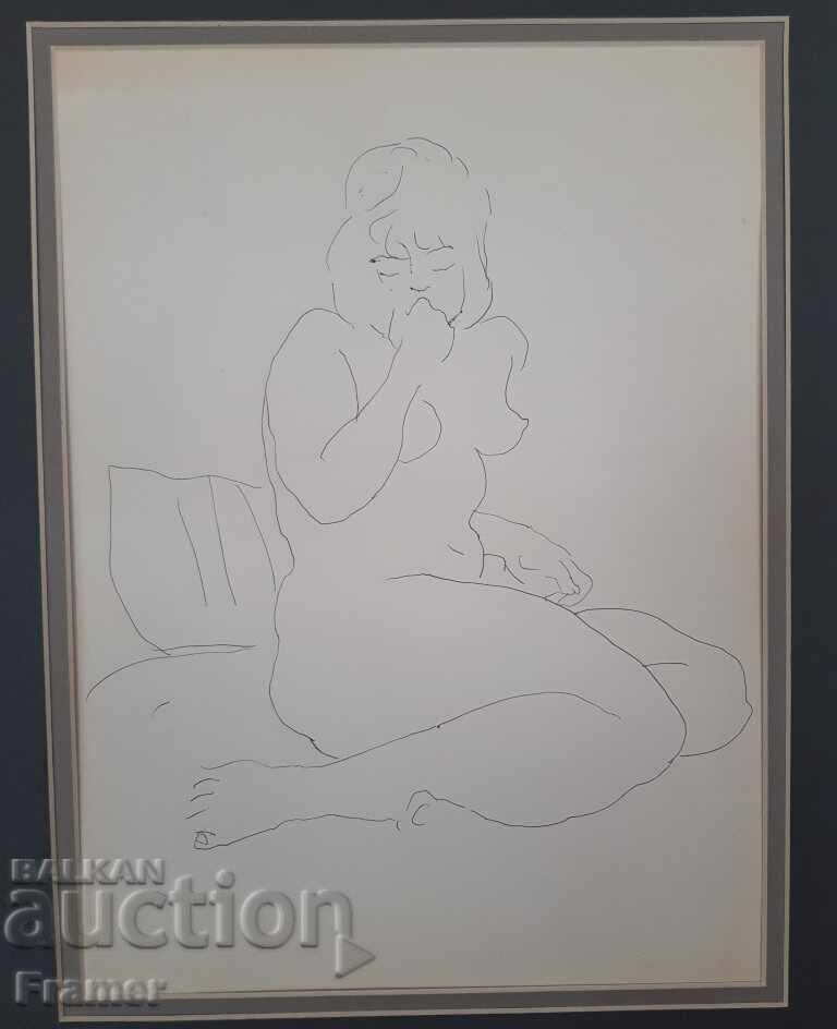 Auction Stoyan Venev (1904-1989) Nude drawing from the 1970s Auction Stoyan Venev (1904-1989) Nude drawing from the 1970s