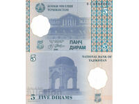 tino37- TAJIKISTAN - 5 DIRAM - 1999 - UNC