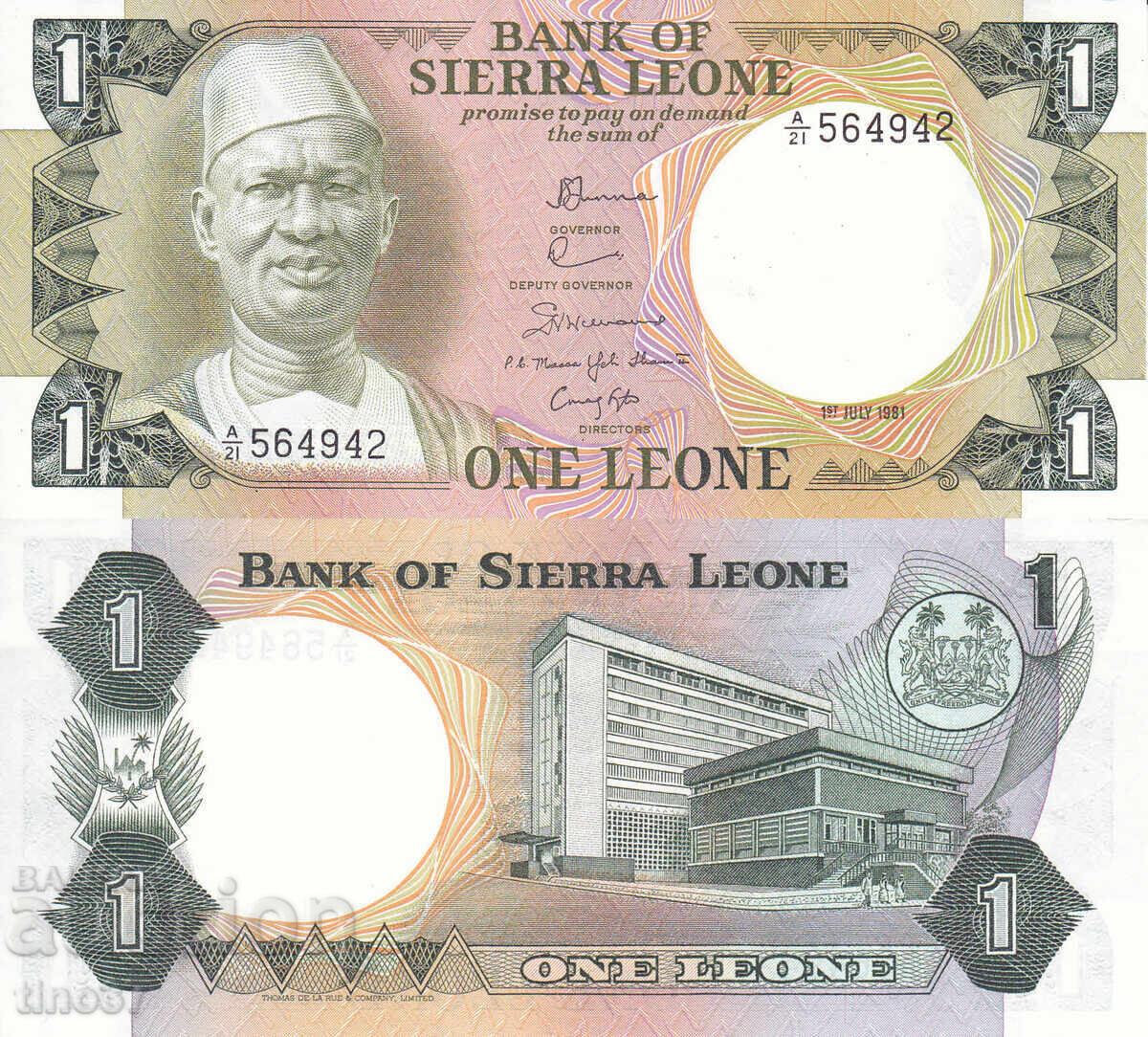 tino37- SIERRA LEONE - 1 LEONE - 1981 - UNC