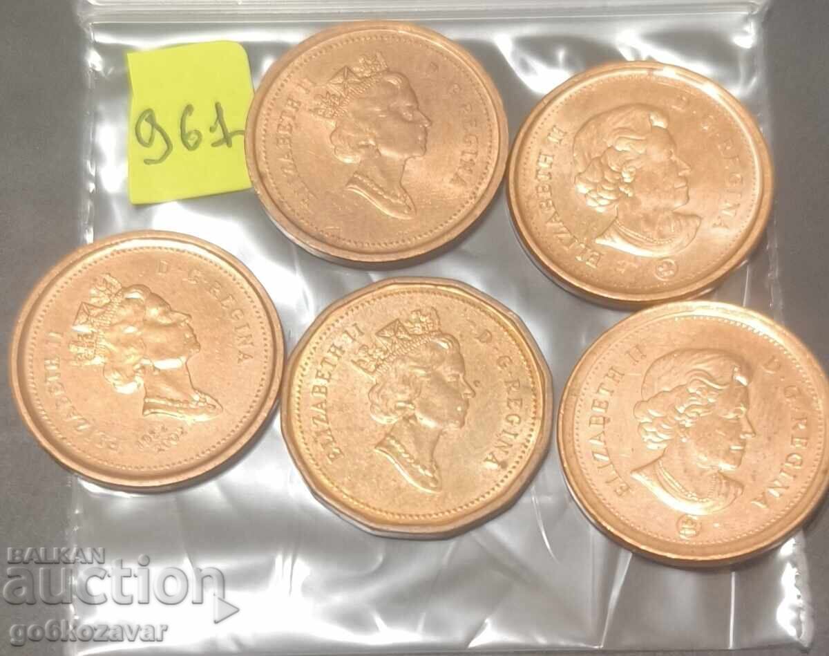 Lot 1 cent Canada various years UNC! with price 2.50 BGN | € 1.28 Lot 1 cent Canada various years UNC! with price 2.50 BGN | € 1.28