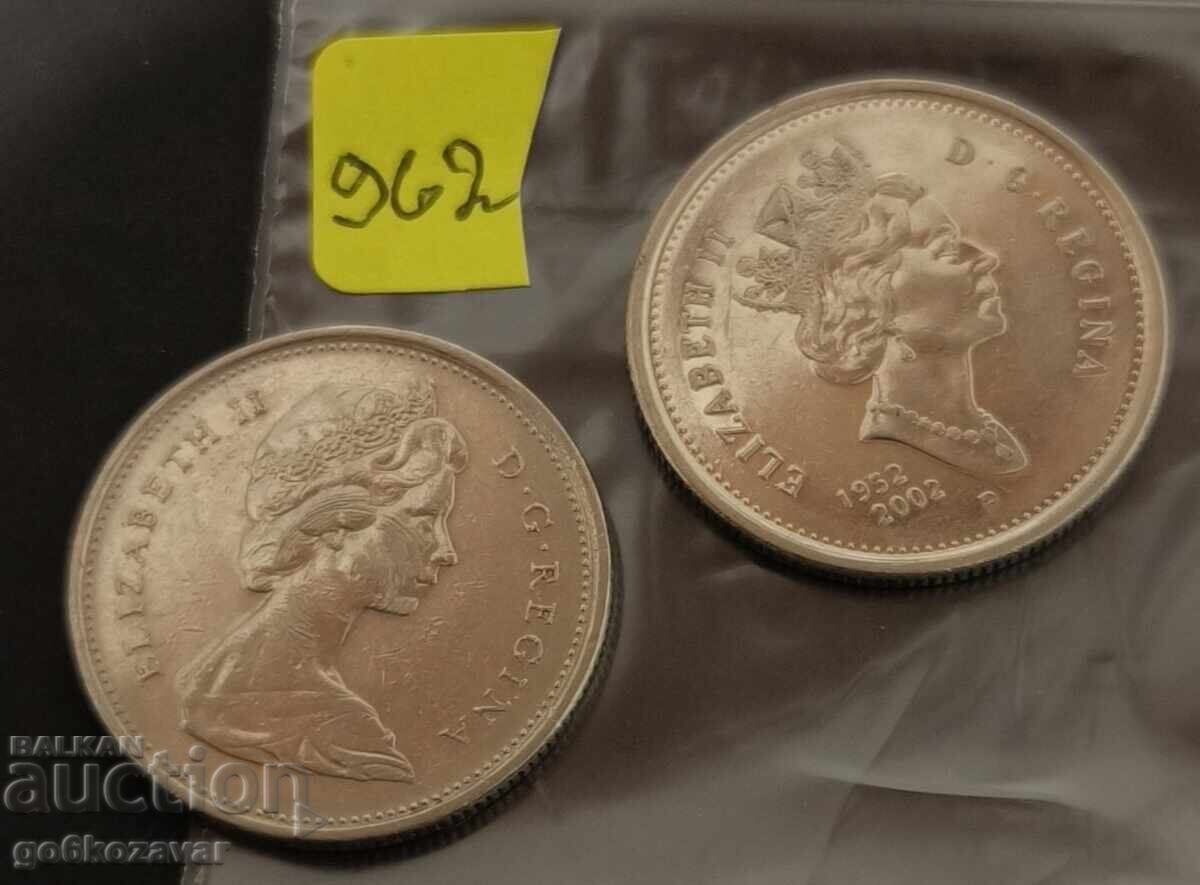 Παρτίδα 25 σεντς Καναδάς διάφορα χρόνια με τιμή 1.00 BGN | € 0.51 Παρτίδα 25 σεντς Καναδάς διάφορα χρόνια με τιμή 1.00 BGN | € 0.51