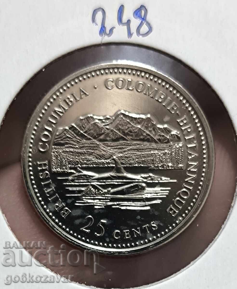 Canada 25 cents 1992 commemorative! Proof UNC!