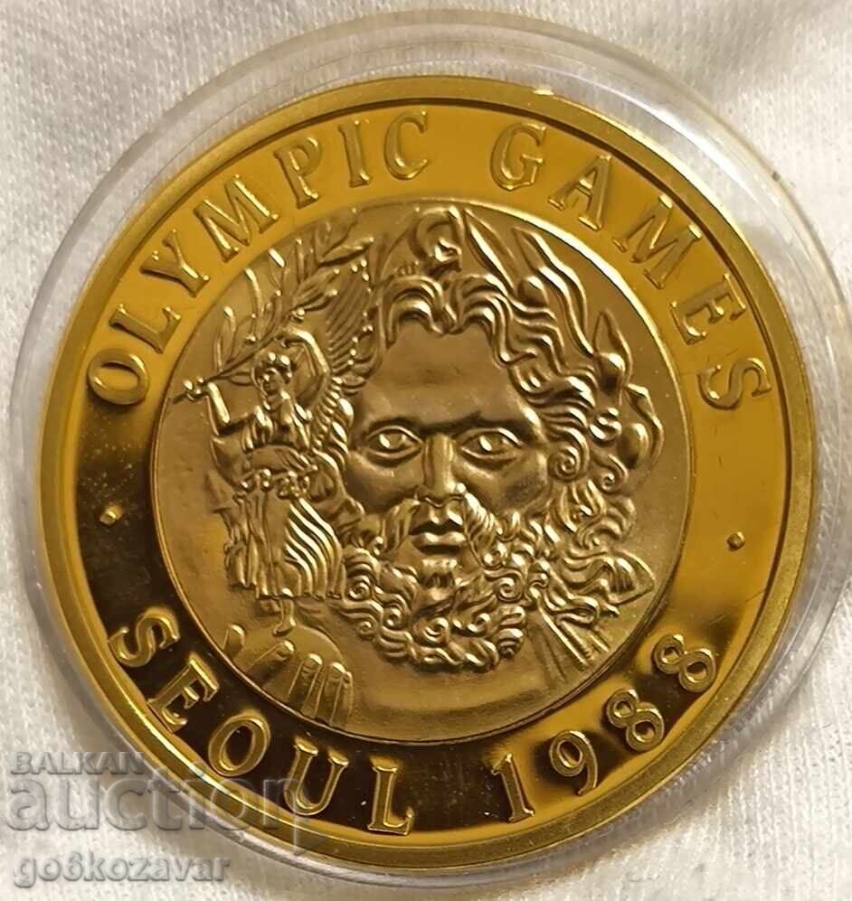 Μετάλλιο Ολυμπιακοί Αγώνες Σεούλ 1988 Απόδειξη UNC ! με τιμή 16.00 BGN | € 8.18 Μετάλλιο Ολυμπιακοί Αγώνες Σεούλ 1988 Απόδειξη UNC ! με τιμή 16.00 BGN | € 8.18