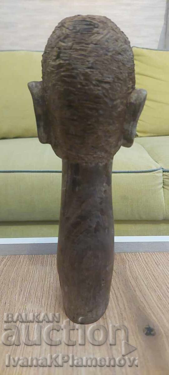 Sculptură în lemn masiv Africa pentru cunoscători 24cm - 6