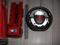 Truck with remote control steering wheel