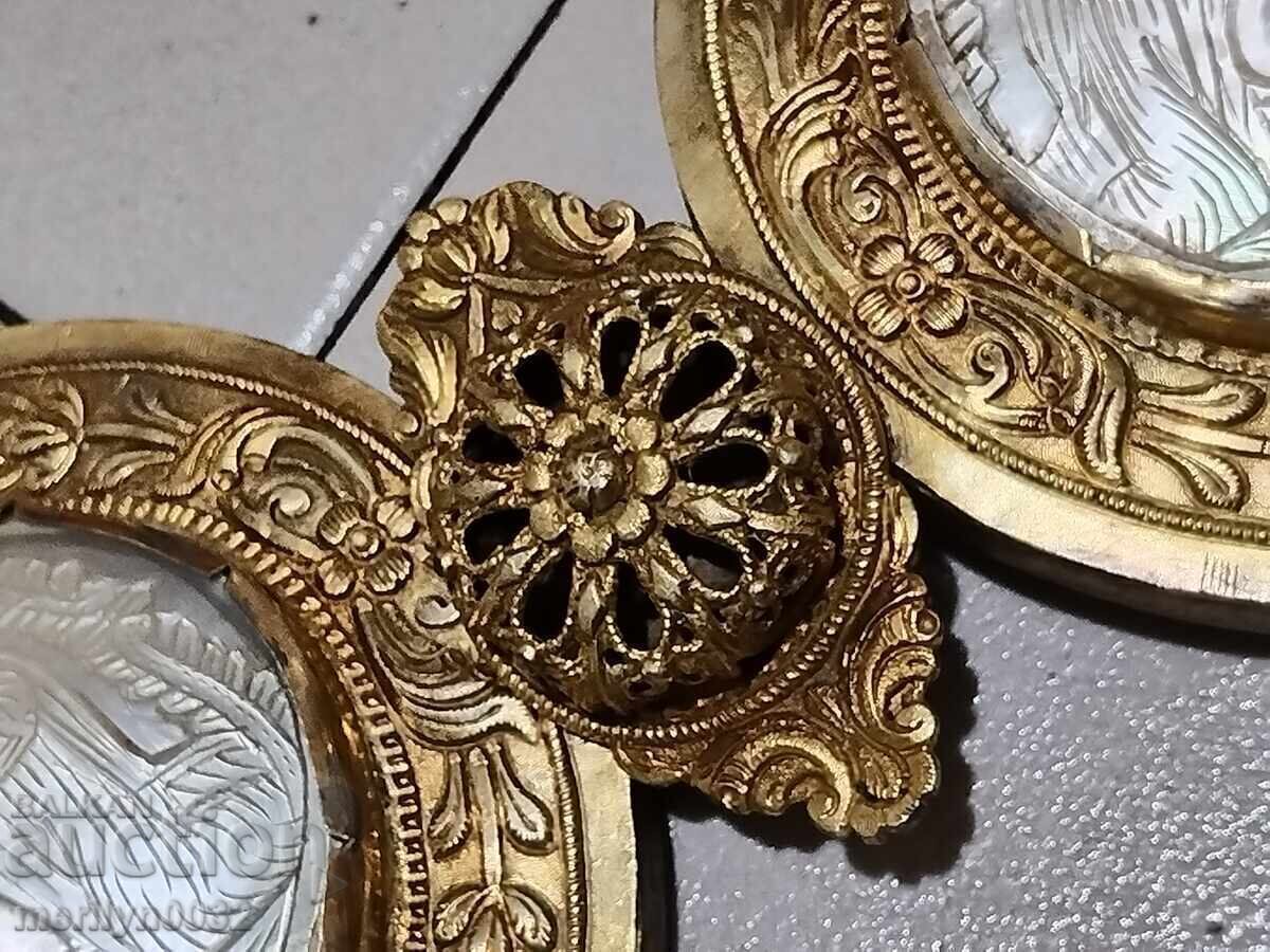 Revivalist elite buckles Large mother-of-pearl silver gilding UNIQUE - 5 Revivalist elite buckles Large mother-of-pearl silver gilding UNIQUE - 5