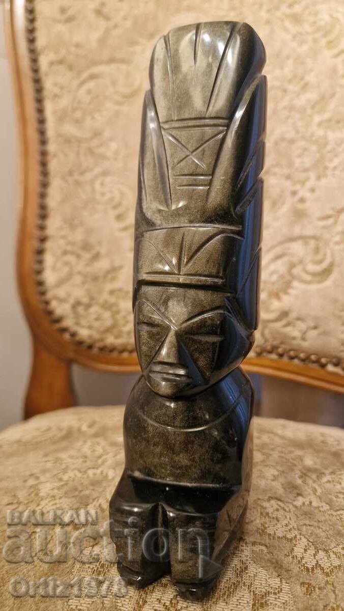 Vintage Inca sculpture, carved stone – Obsidian. 19th century with price 272.00 BGN | € 139.07