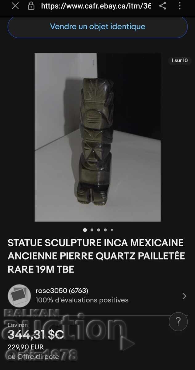 Auction  Vintage Inca sculpture, carved stone – Obsidian. 19th century