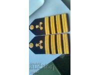 foreign navy beautiful epaulettes, tinsel pom captain mechanic