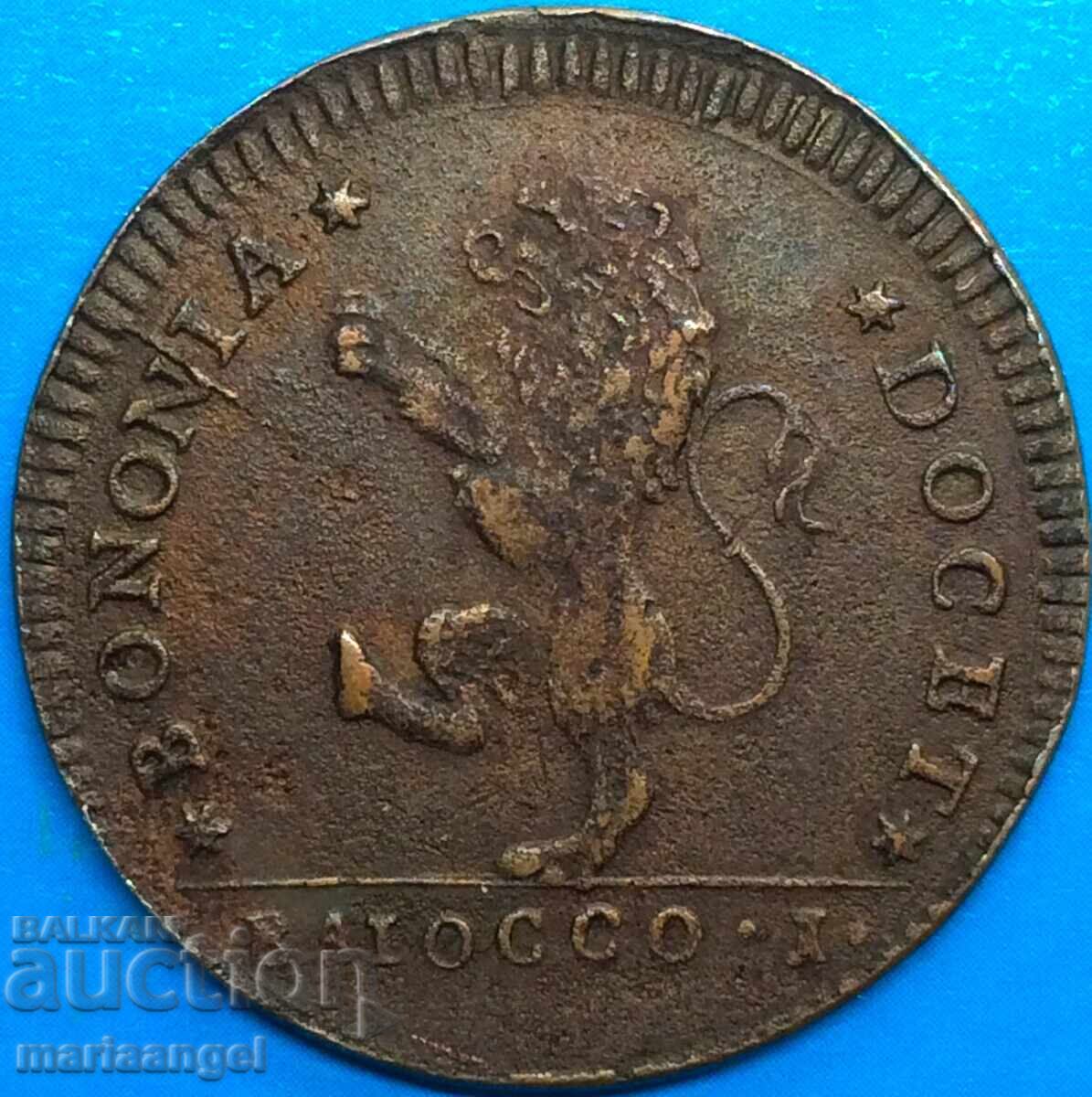 Болоня 1 Байоко 1796 Ватикан Пий XI - RARE