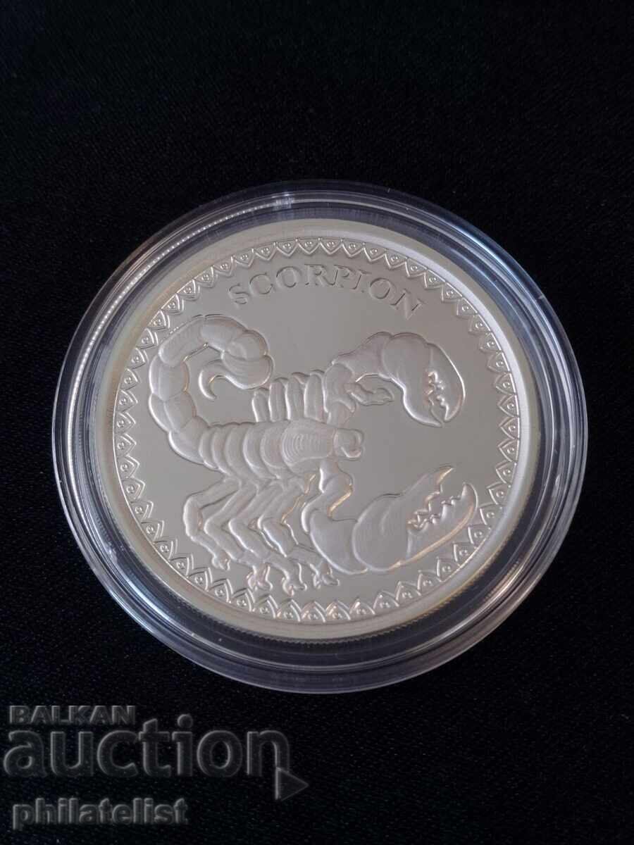 Ciad 2022 - 500 franci CFA - Scorpion 1 OZ , Monedă de argint