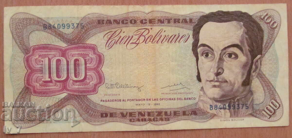 100 Bolivar 1992, Venezuela