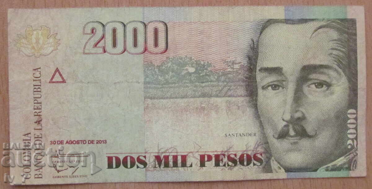 2000 PESOS 2013, COLOMBIA