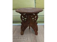 Woodcarving table from the Orient for connoisseurs, foldable