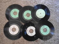 Old gramophone records, small, 6 pieces