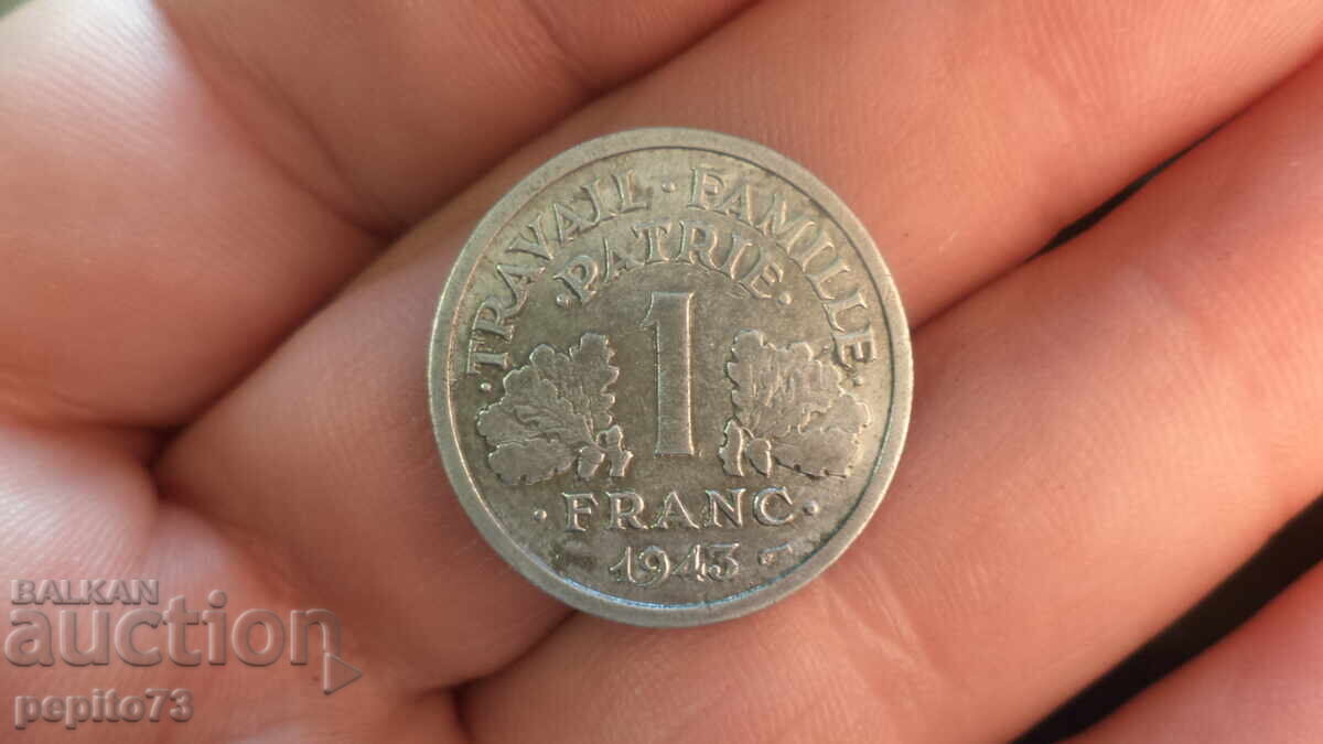 Franța 1 franc, 1943