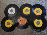 Old gramophone records, small, 6 pieces