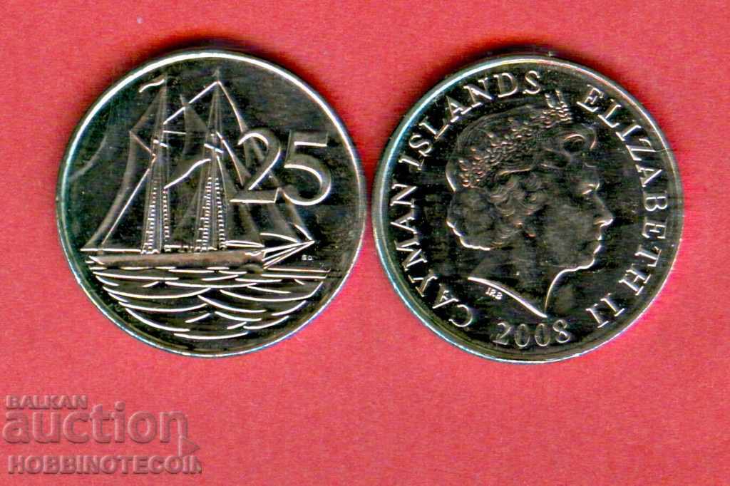 КАЙМАНОВИ ОСТРОВИ CAYMAN ISLANDS 25 Цент емисия 2008 НОВ UNC КАЙМАНОВИ ОСТРОВИ CAYMAN ISLANDS 25 Цент емисия 2008 НОВ UNC