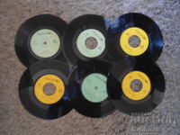 Old gramophone records, small, 6 pieces