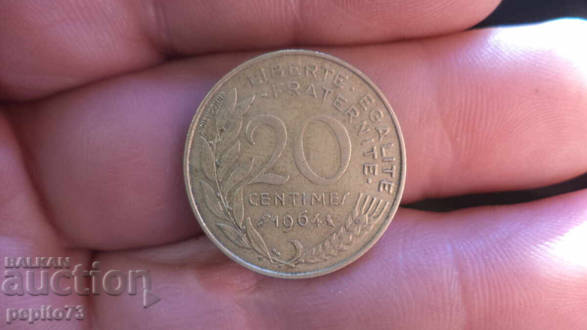 France 20 centimes, 1964