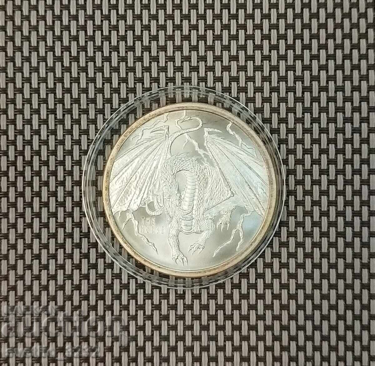 Ασημί 1 OZ Δεινόσαυρος