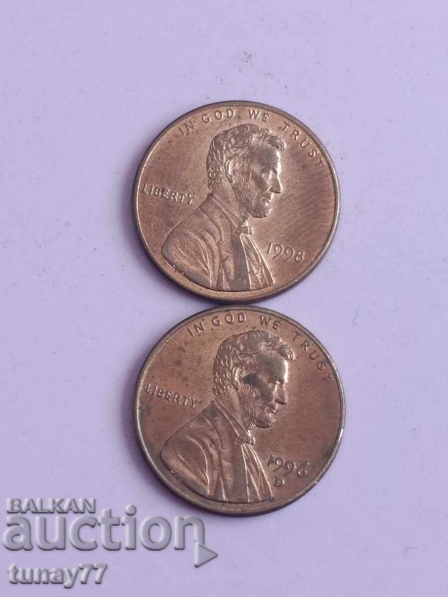 Lot 1 1 cent 2 pcs