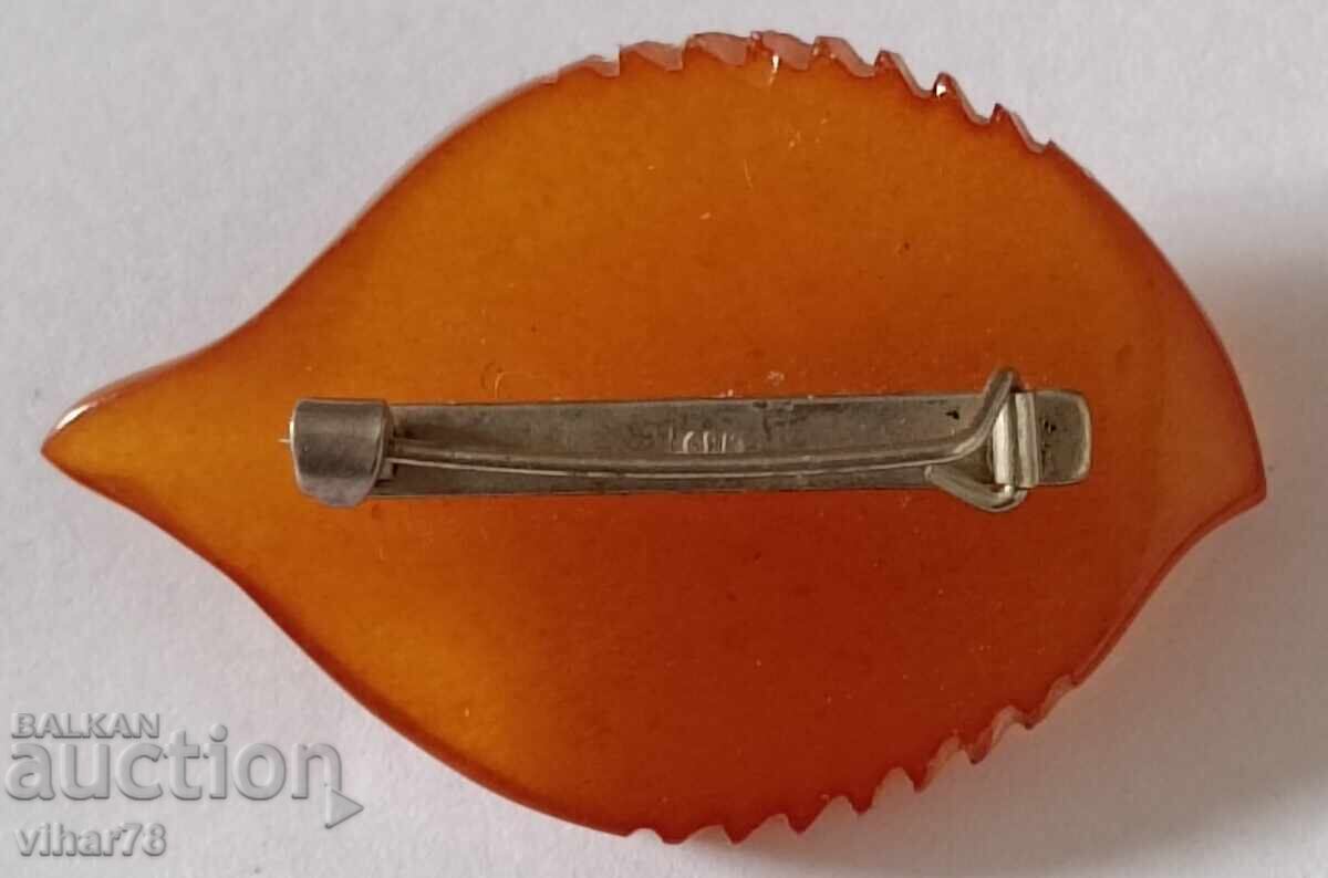 Old Brooch with Amber - 6 Old Brooch with Amber - 6