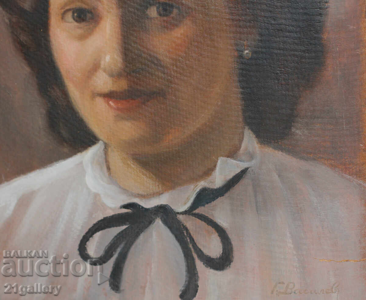 Georgi Vassilev (1885-1972) portrait, oil paints - 5